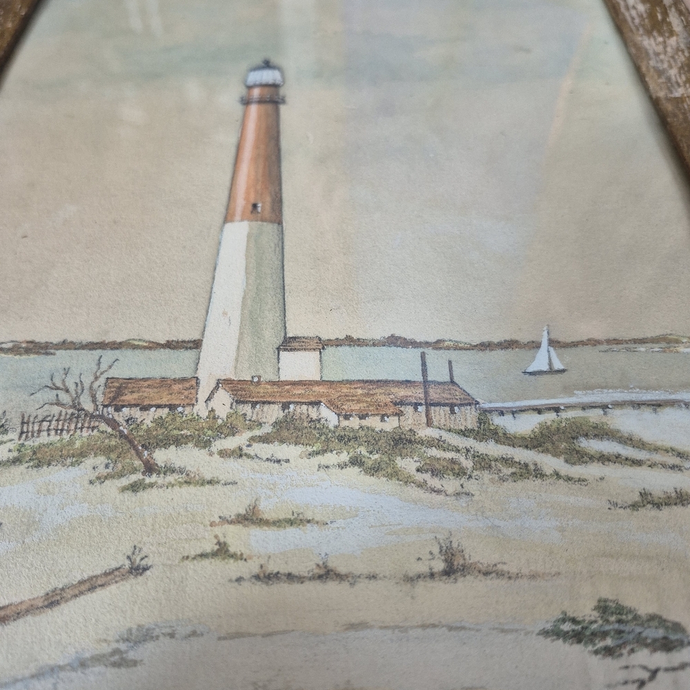Vintage Lighthouse Artwork In Frame - Picture 4 of 8